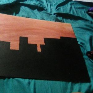 Beautiful hand-painted silhouette